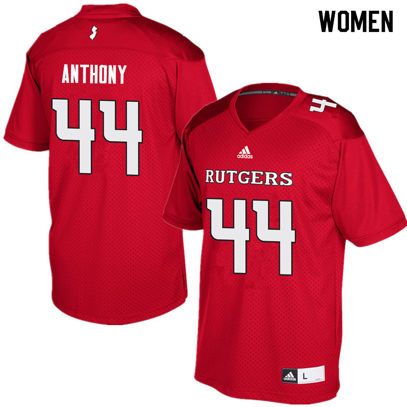Women #44 Max Anthony Rutgers Scarlet Knights College Football Jerseys Sale-Red
